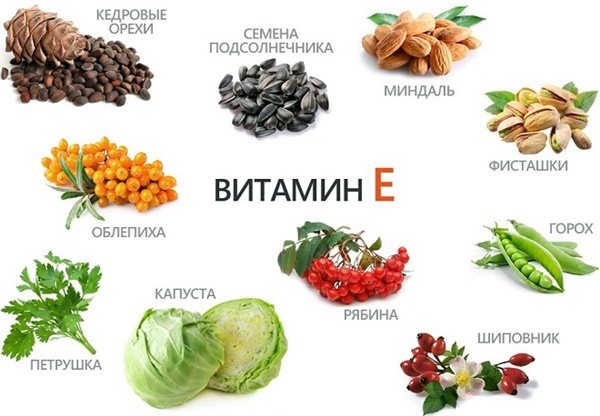 продукты с содержанием Витамина Е